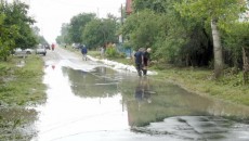 Drumul comunal din Ghercești a fost parțial inundat