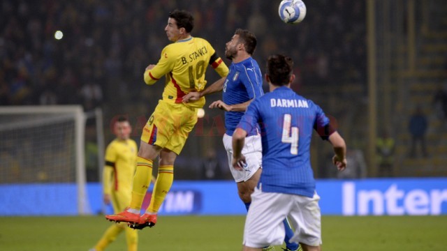 Bogdan Stancu a marcat primul în jocul de la Bologna cu Italia (foto: prosport.ro)