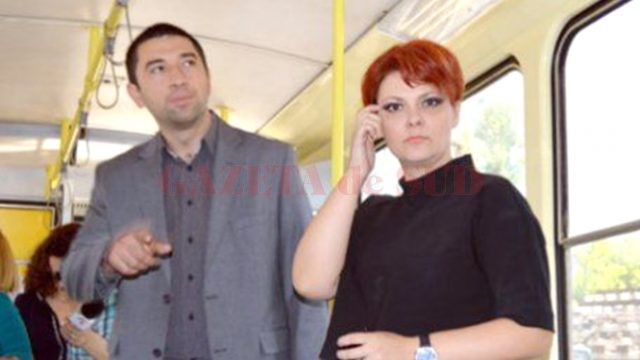 Radu Cosmin Preda, fost administrator public al Craiovei, alături de primarului municipiului, Lia Olguța Vasilescu