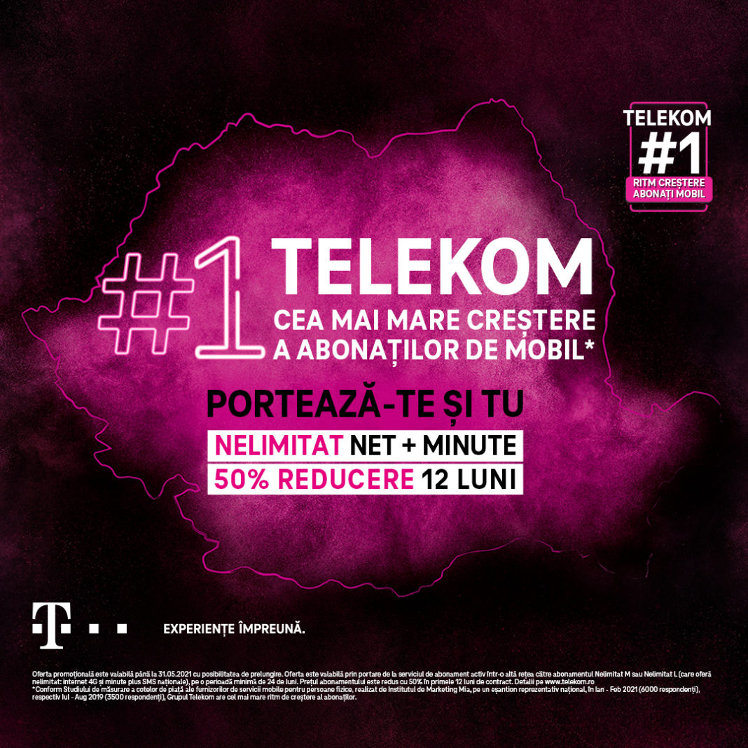 Reduceri promoționale la principalele produse și servicii Telekom Romania, grupul de companii cu cel mai mare ritm de creștere al abonaților de mobil