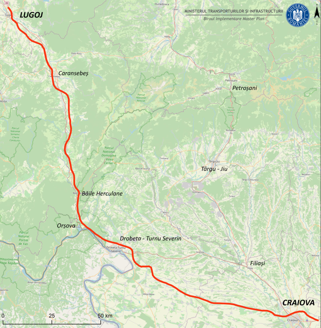 Proiectarea drumului Craiova-Lugoj, scoasă la licitație