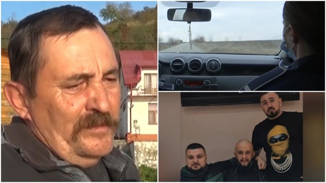 Când şi-au dat seama că ar poliţiştii ar putea fi pe urmele lor, indivizii l-au urcat din nou în maşină şi l-au abandonat într-un tomberon de pe marginea drumului