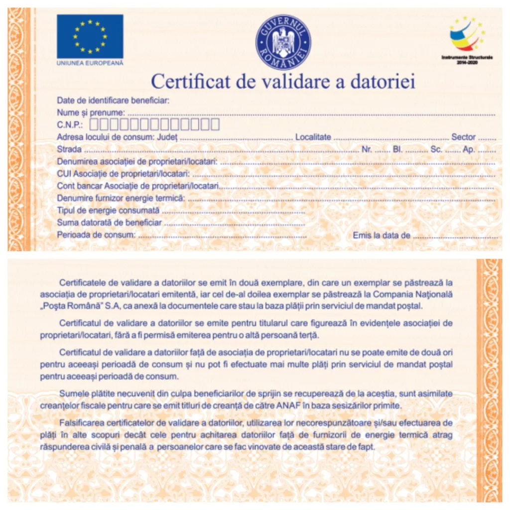 Certificat de validare