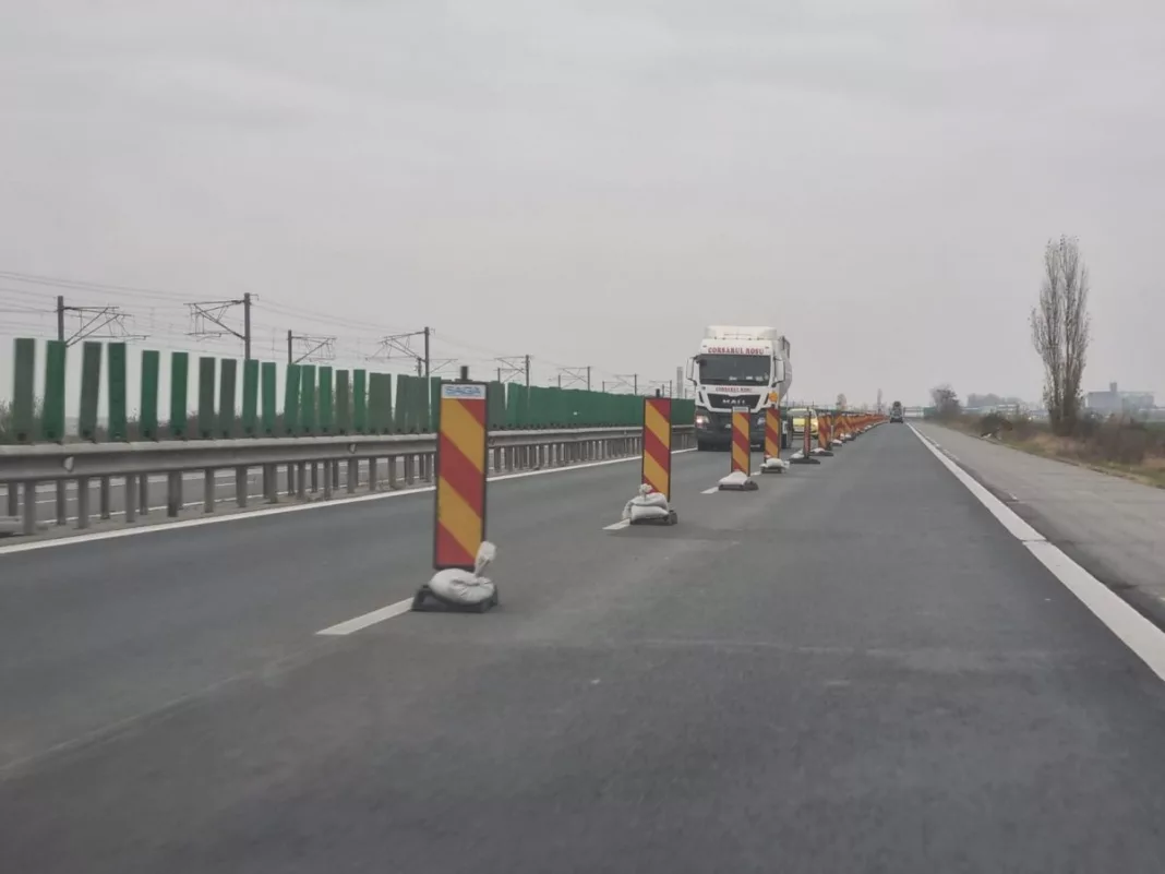 Circulație restricționată luni pe A1