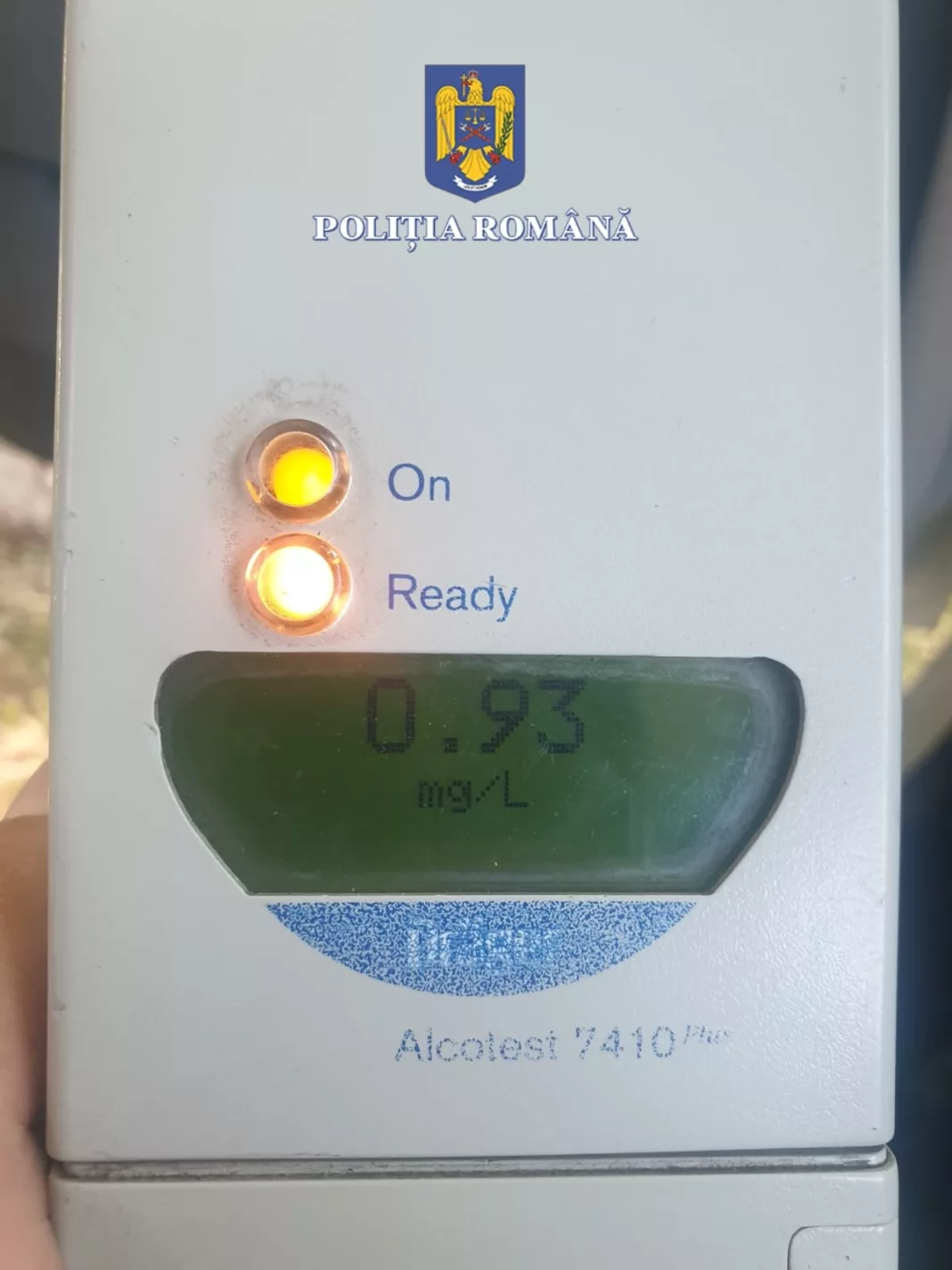 A rezultat o concentrație alcoolică de 0,93 mg/l alcool pur în aerul expirat