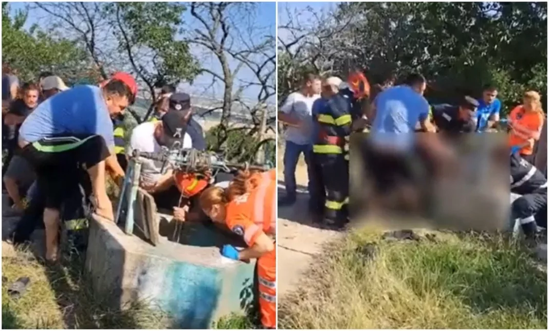 Un bărbat a rămas blocat în fântâna din care salvase o pisică