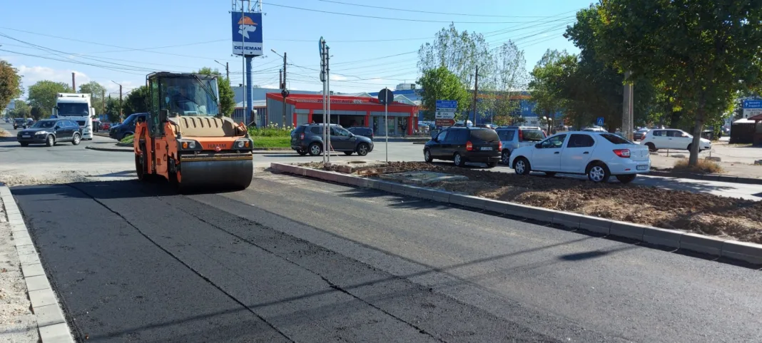 Constructorii s-au întors din nou pe strada Pitești din municipiul Slatina
