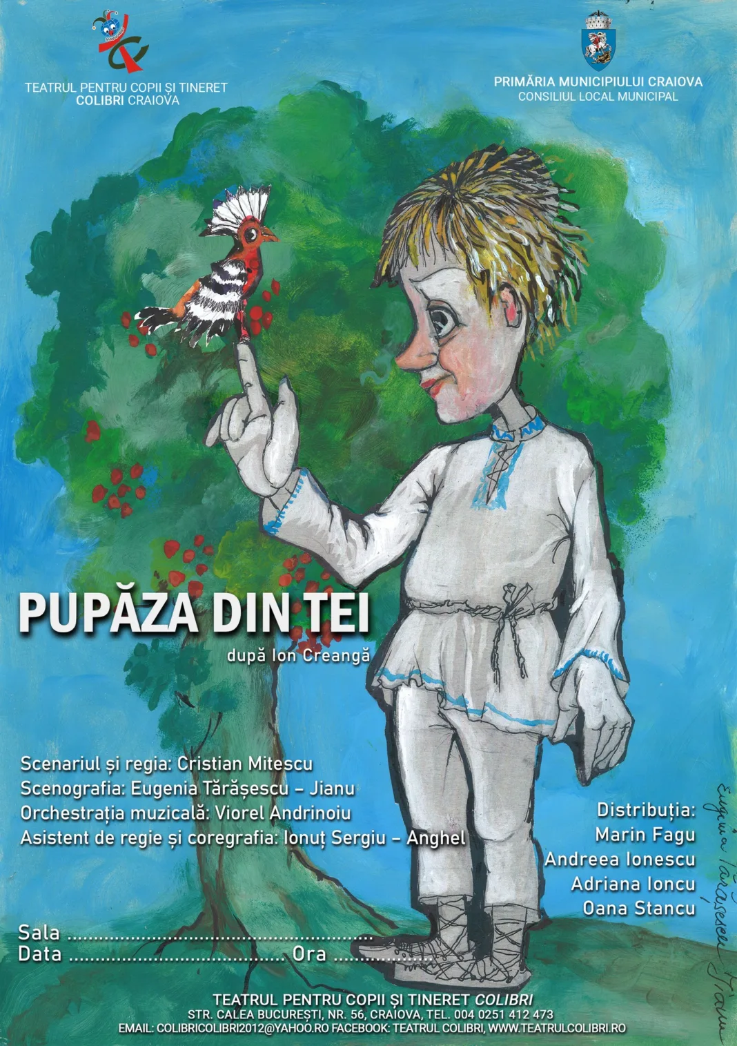 Premiera Pupăza din tei la Teatrul Colibri