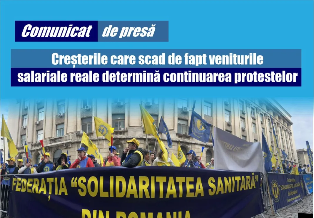 Federația Solidaritatea Sanitară continuă programul de proteste