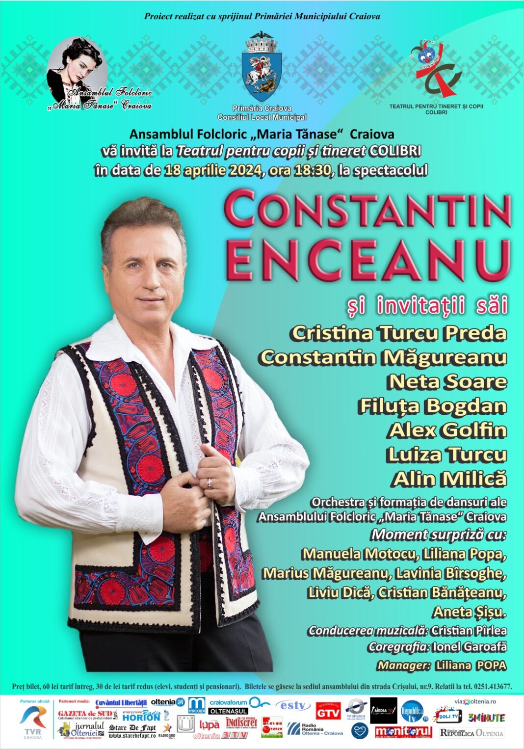 Constantin Enceanu aniversează 35 de ani de carieră și 60 de ani de viață