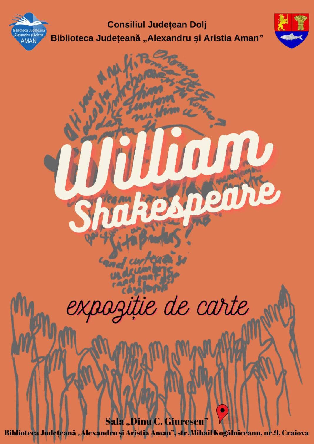 Biblioteca Aman organizează expoziția „William Shakespeare“