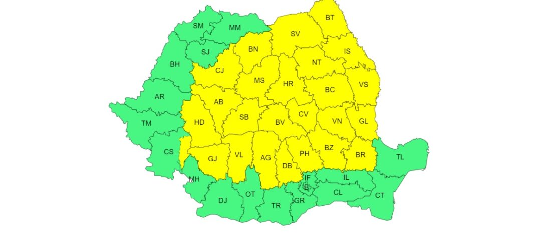 Ploi în cea mai mare parte a ţării, până joi seară