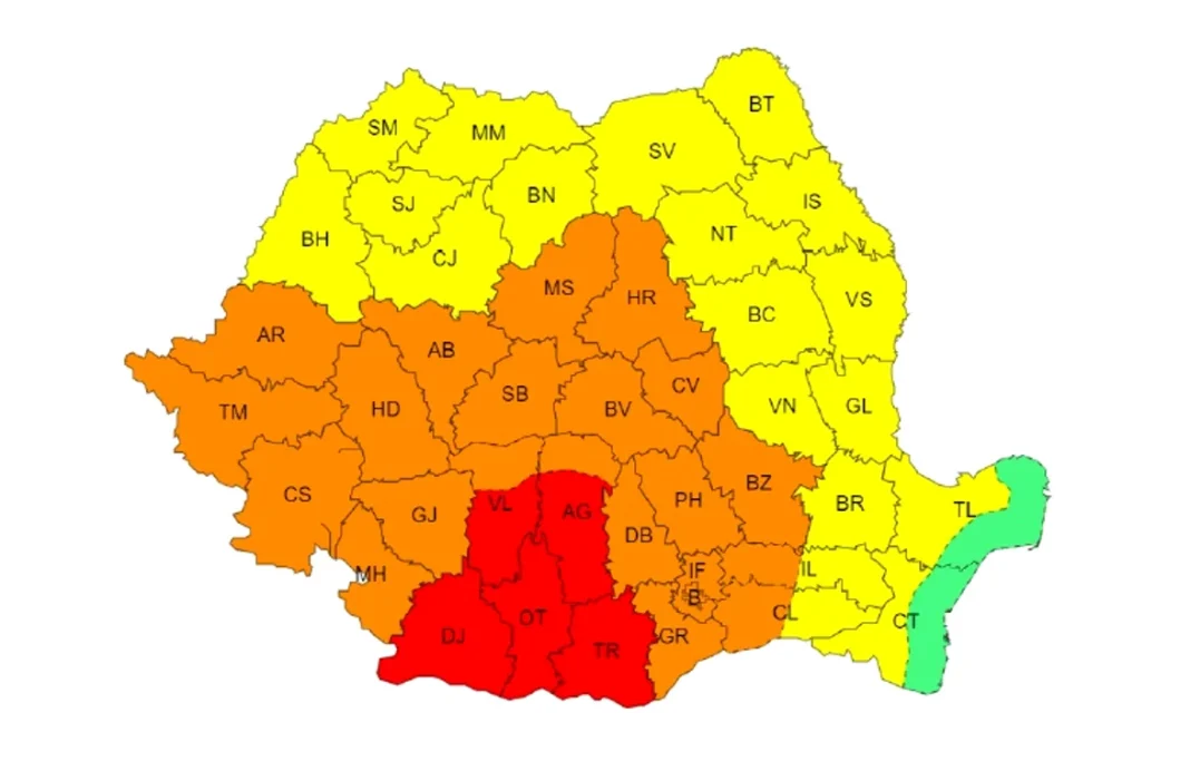 Cod roşu de caniculă în Oltenia, în weekend