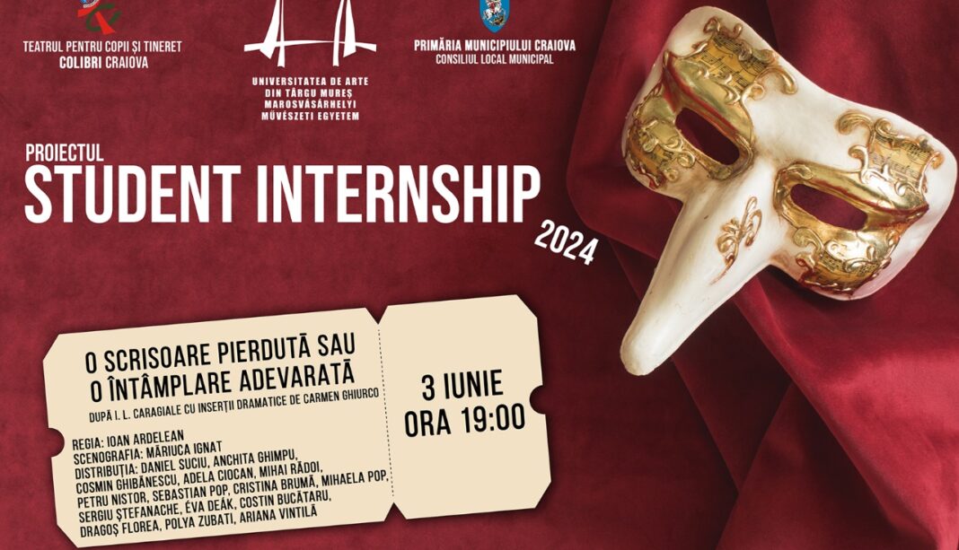 Teatrul Colibri Craiova, cu un nou spectacol în proiectul Student Internship