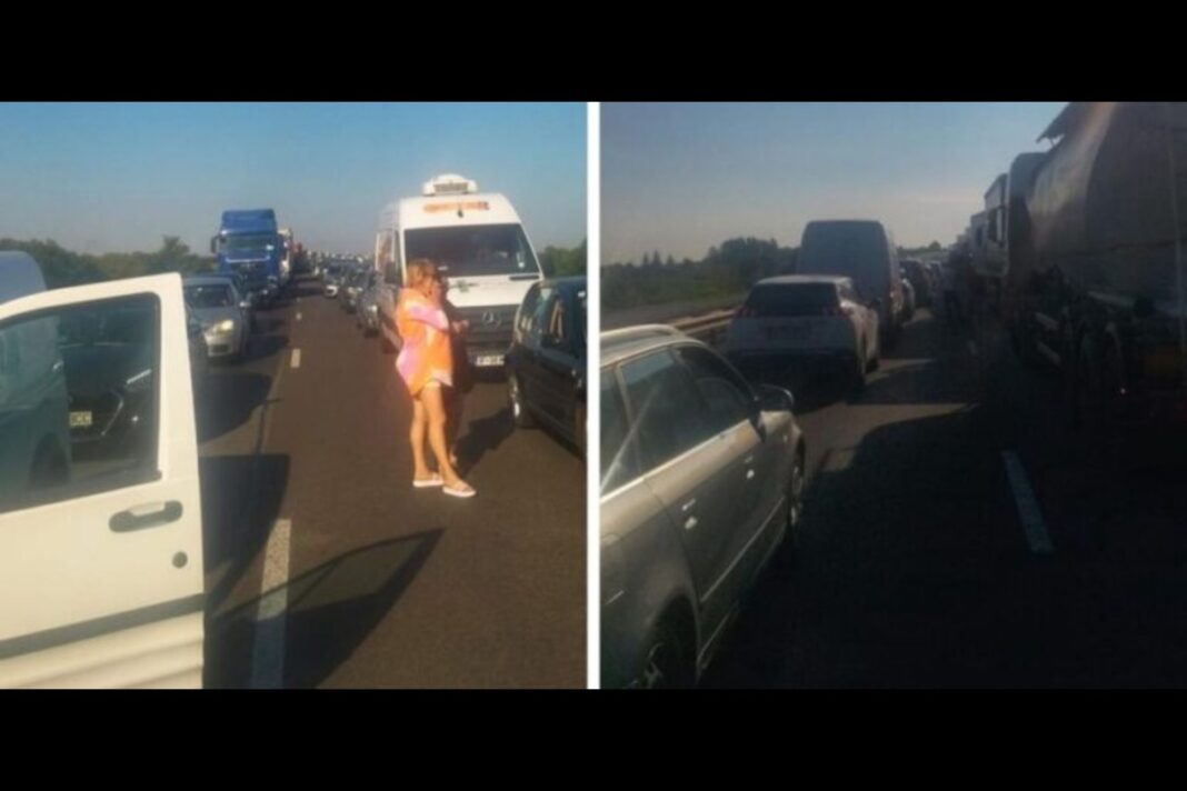 Autostrada A1, blocată pe sensul spre București din cauza unui accident