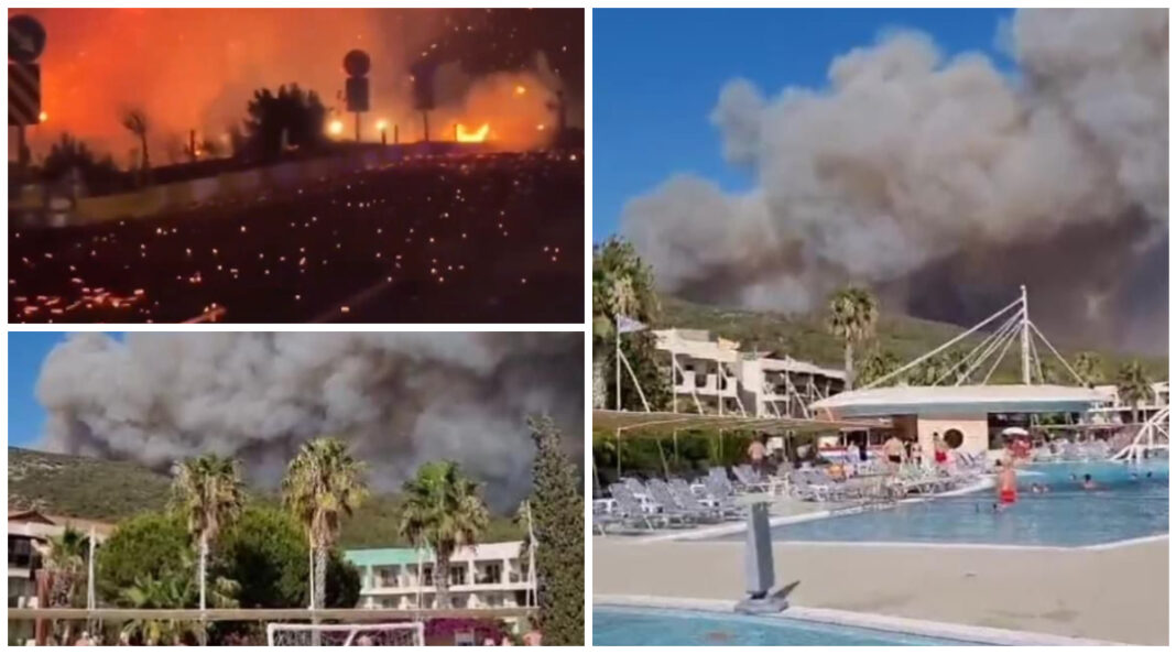 Turiști români, evacuați din regiunea Izmir – Kuşadasi din Turcia din cauza incendiilor de vegetaţie