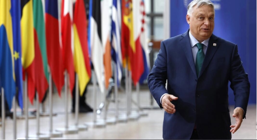 Prim-ministrul Ungariei Viktor Orban sosind la un summit UE la Bruxelles, Belgia, pe 27 iunie 2024