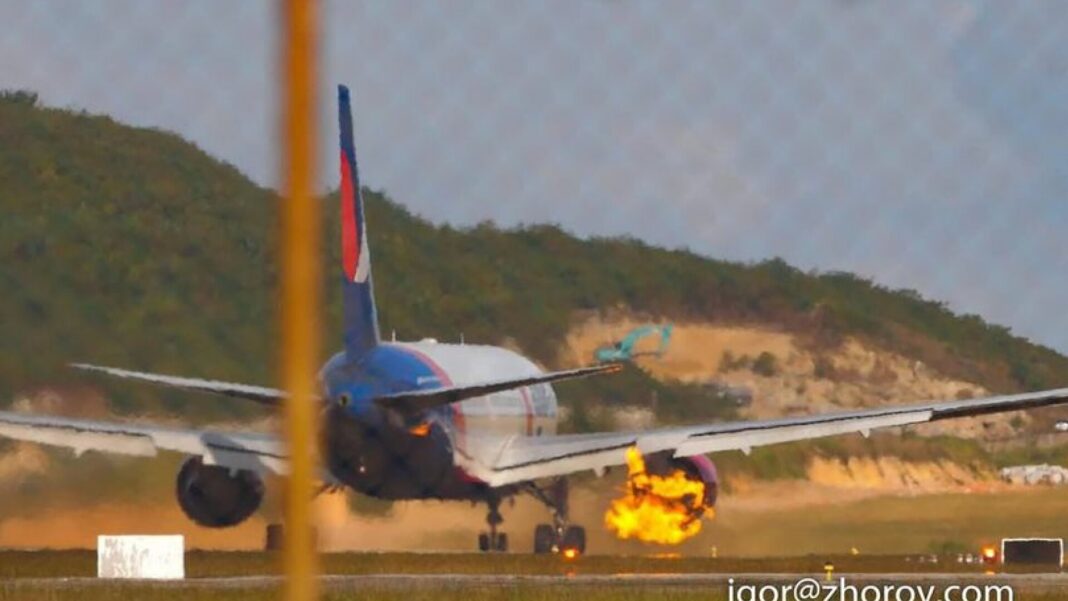 Italia: Un avion a luat foc înainte de decolarea de pe aeroport