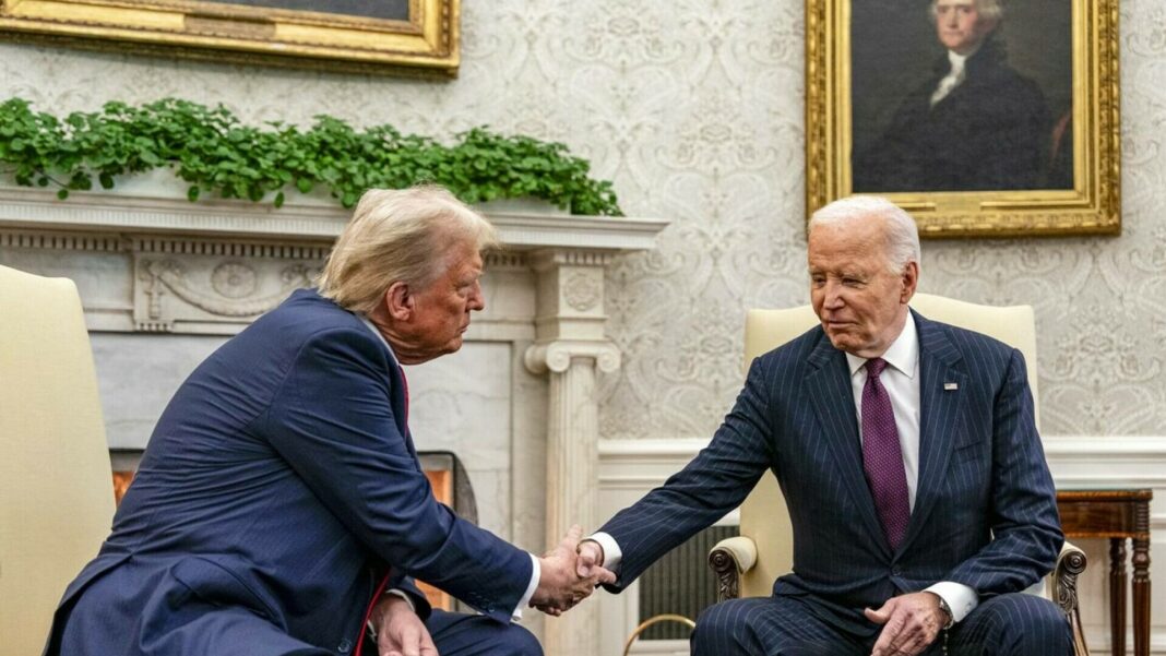 Trump şi Biden au discutat la Casa Albă despre Ucraina şi Orientul Mijlociu într-o întâlnire „cordială“