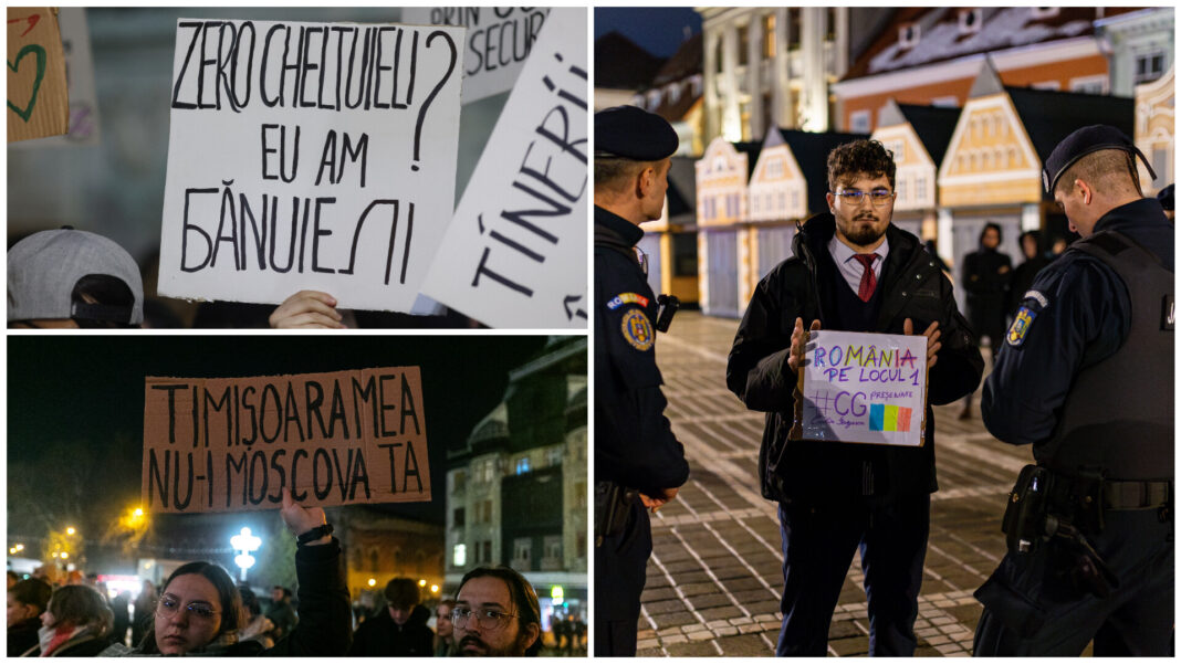 A treia seară de proteste împotriva lui Georgescu