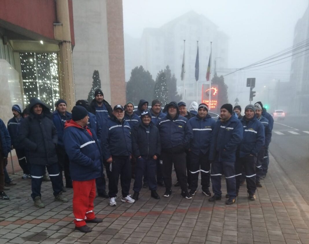 Protest al minerilor de la Cariera Husnicioara