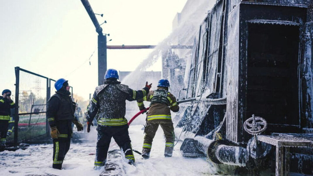 Dronele rusești au avariat peste noapte o centrală termică din Mykolaiv